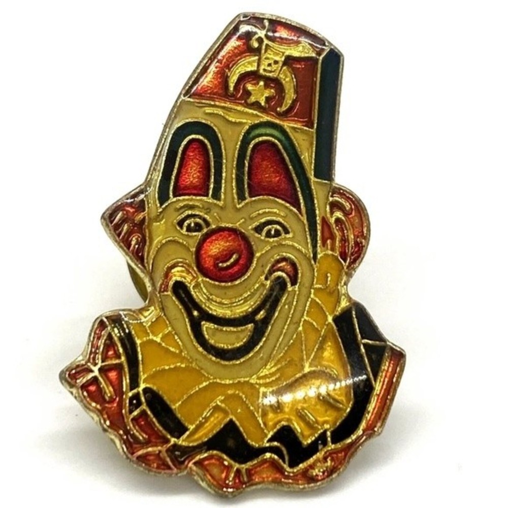 Shriners Clown Jingles 80's Vintage Lapel Pin Tie Tack Hat vest Pin Vintage